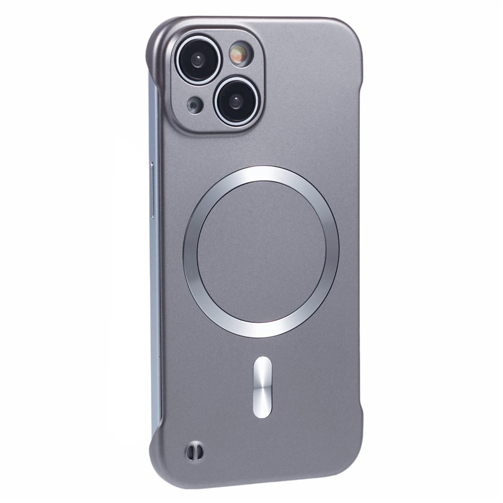 For iPhone 13 Case Compatible with MagSafe Hard PC Frameless Phone Cover - Grey