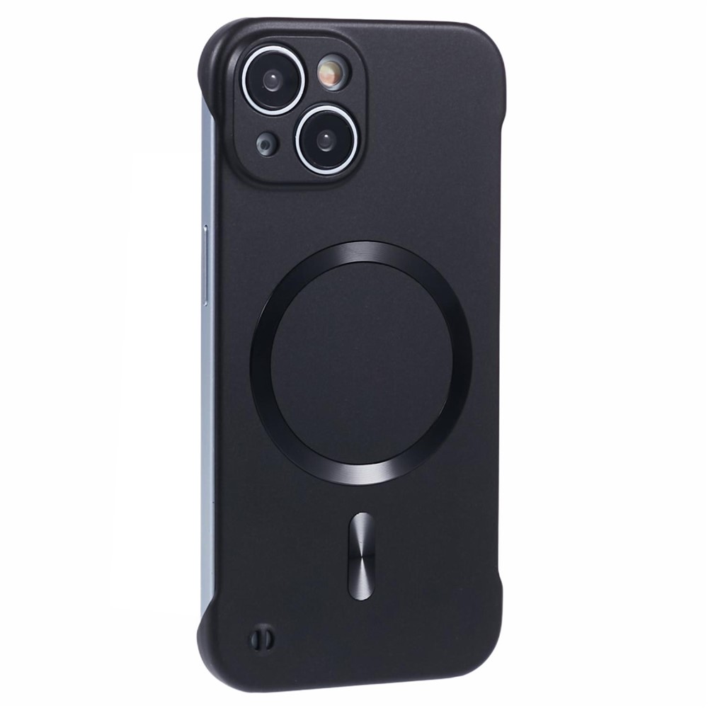 For iPhone 13 Case Compatible with MagSafe Hard PC Frameless Phone Cover - Black