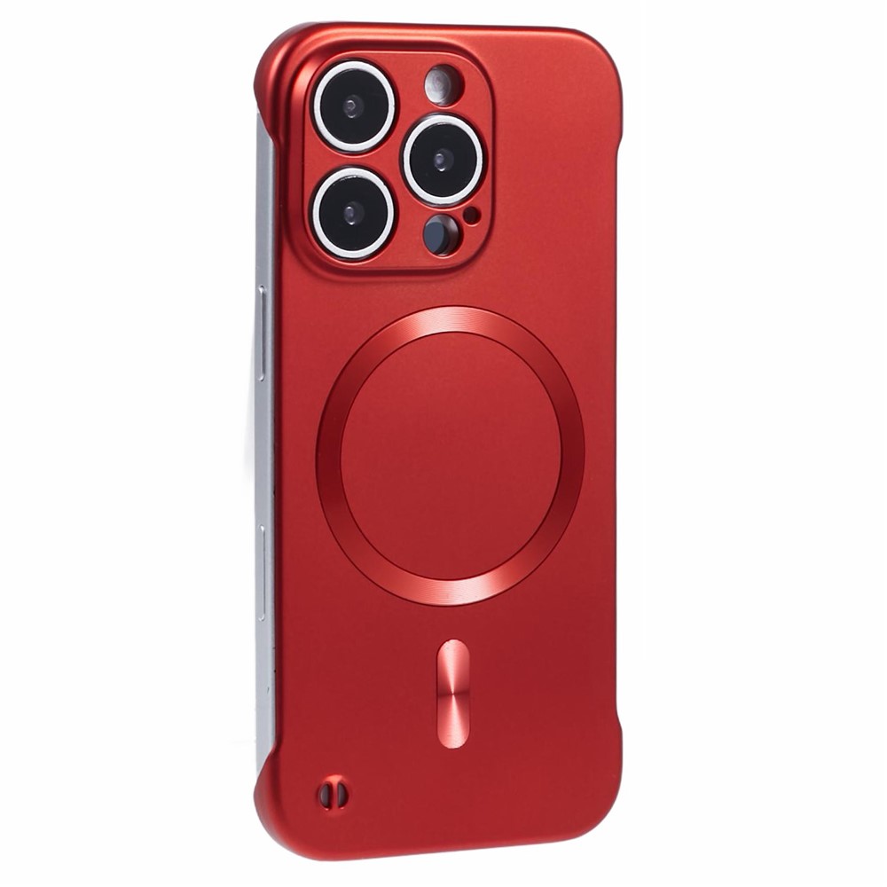 For iPhone 14 Pro Case Compatible with MagSafe Hard PC Frameless Phone Cover - Red