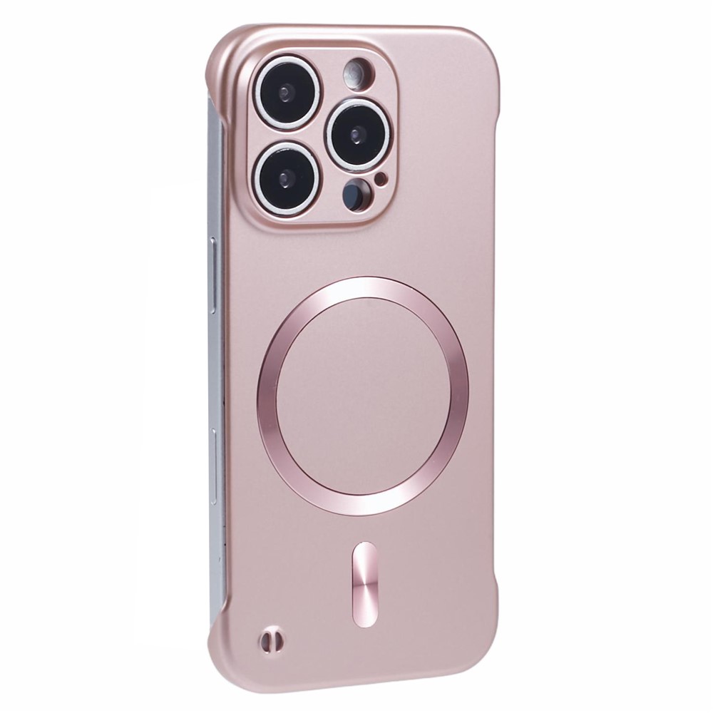 For iPhone 14 Pro Case Compatible with MagSafe Hard PC Frameless Phone Cover - Rose Gold