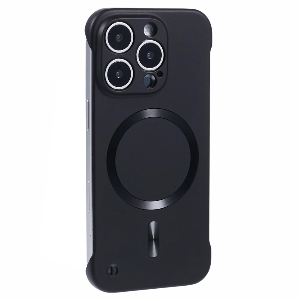 For iPhone 14 Pro Max Case Compatible with MagSafe Hard PC Frameless Phone Cover - Black