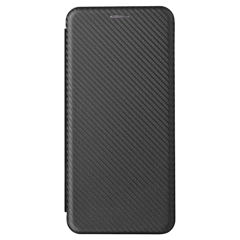 For Samsung Galaxy A04 4G (164.4 x 76.3 x 9.1 mm) Carbon Fiber Texture Smartphone Case Full Coverage PU Leather Magnetic Auto-absorbed Stand Card Holder Phone Shell - Black-8
