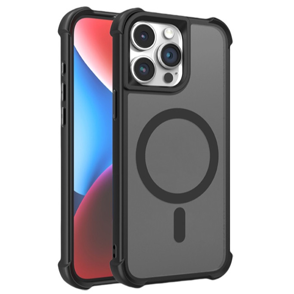 For iPhone 14 Pro Case Compatble with MagSafe Skin-Touch TPU+PC Phone Cover - Black