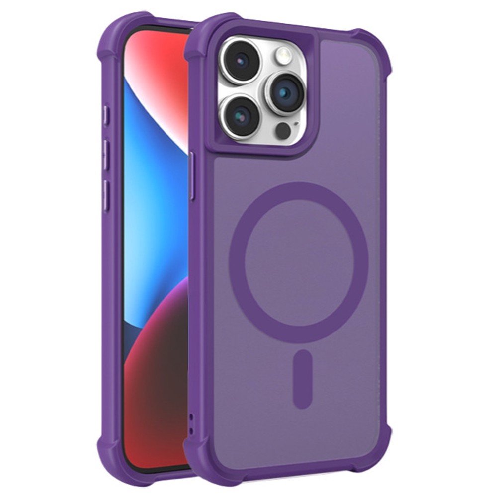 For iPhone 14 Pro Case Compatble with MagSafe Skin-Touch TPU+PC Phone Cover - Purple