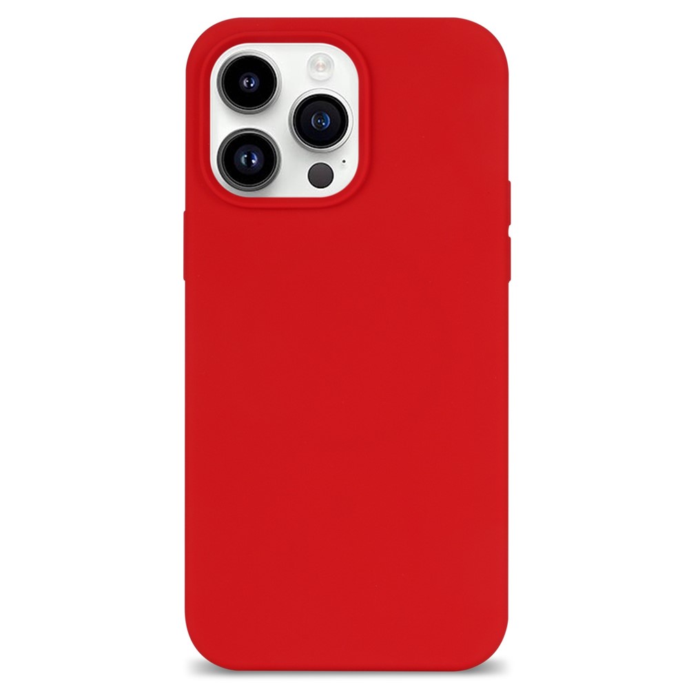 For iPhone 14 Pro Max Case Shockproof Soft Silicone Phone Cover - Red