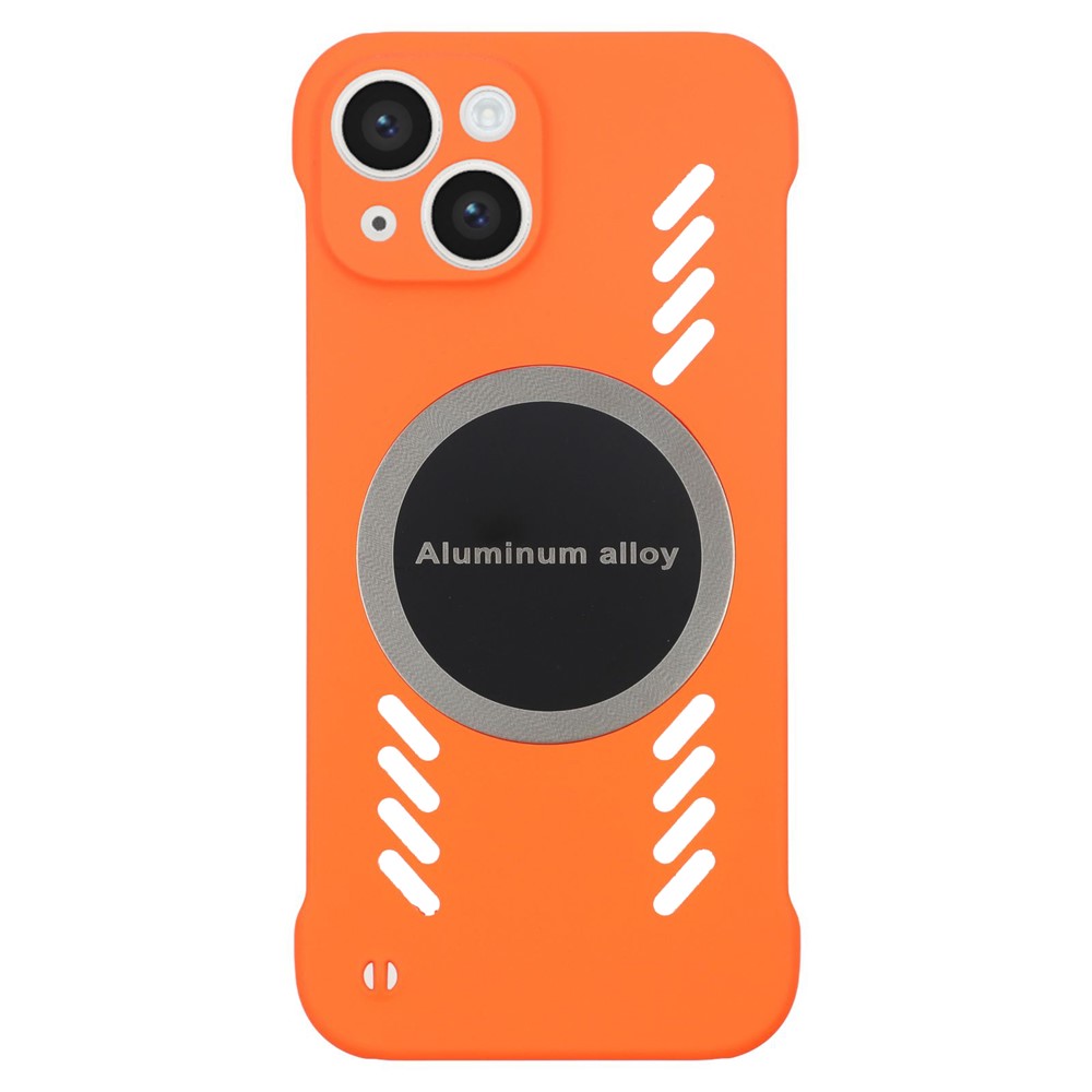 For iPhone 13 Case Hard PC Frameless Heat Dissipation Phone Cover - Orange