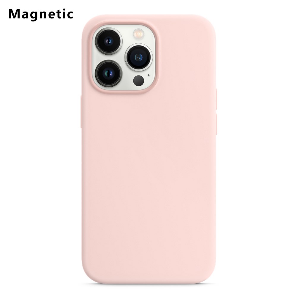 For iPhone 13 Pro Compatible with MagSafe Liquid Silicone Phone Back Cover (No Logo) - Light Purple