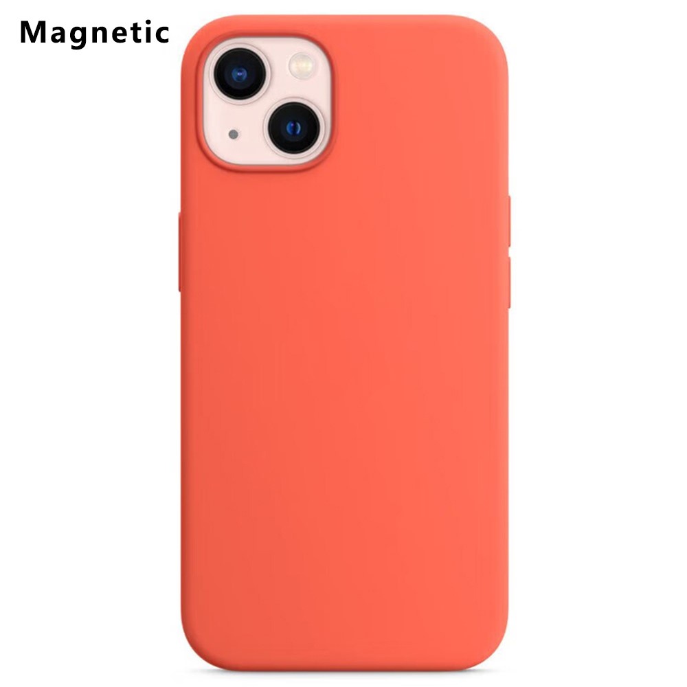 For iPhone 13 Compatible with MagSafe Liquid Silicone Phone Back Cover (No Logo) - Hot Pink