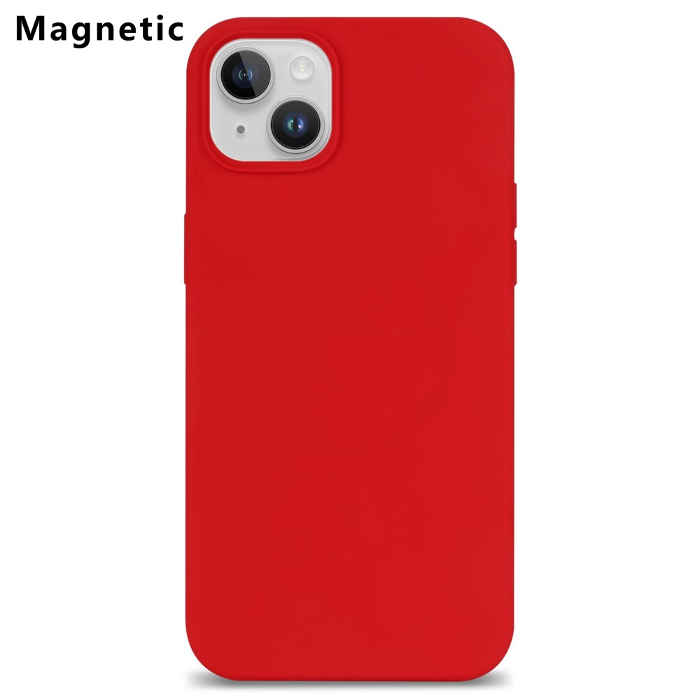 Bulk Purchasing For iPhone 15 Case Compatible with MagSafe Fiber Lining Silicone Phone Back Cover - Red