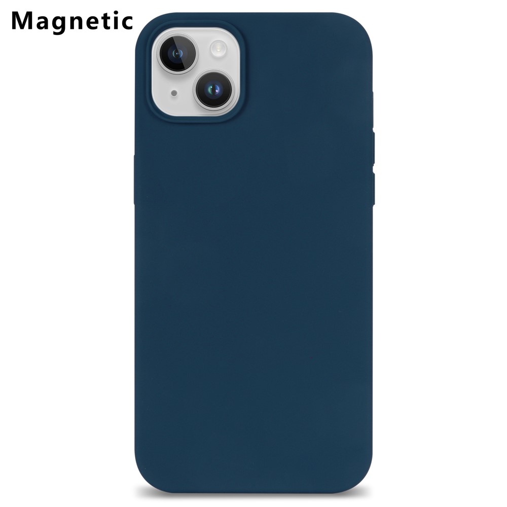 Bulk Purchasing For iPhone 15 Plus Case Compatible with MagSafe Fiber Lining Silicone Phone Back Cover - Luminous Blue