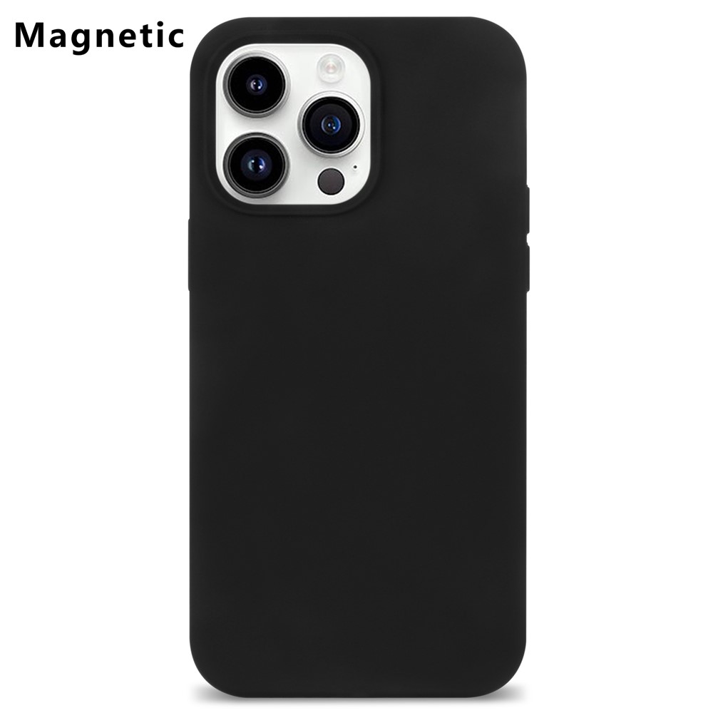 Bulk Purchasing For iPhone 15 Pro Max Case Compatible with MagSafe Fiber Lining Silicone Phone Back Cover - Black