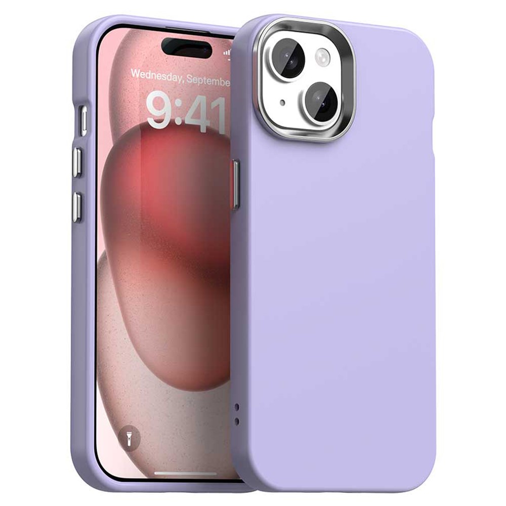 For iPhone 15 Case Soft TPU Anti Drop Protection Phone Cover - Purple
