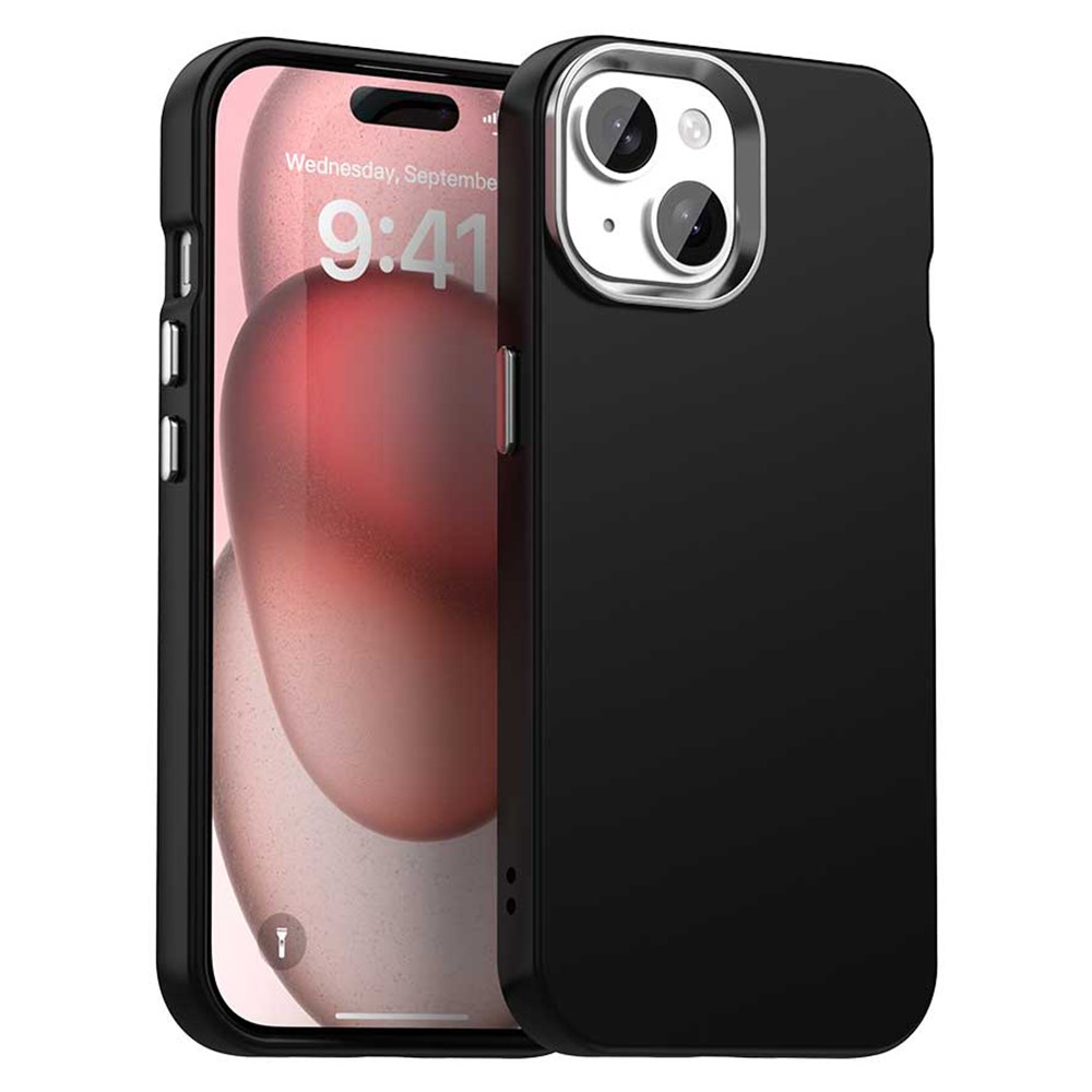 For iPhone 15 Plus / 14 Plus Case TPU + TPE Anti Drop Protection Phone Cover - Black