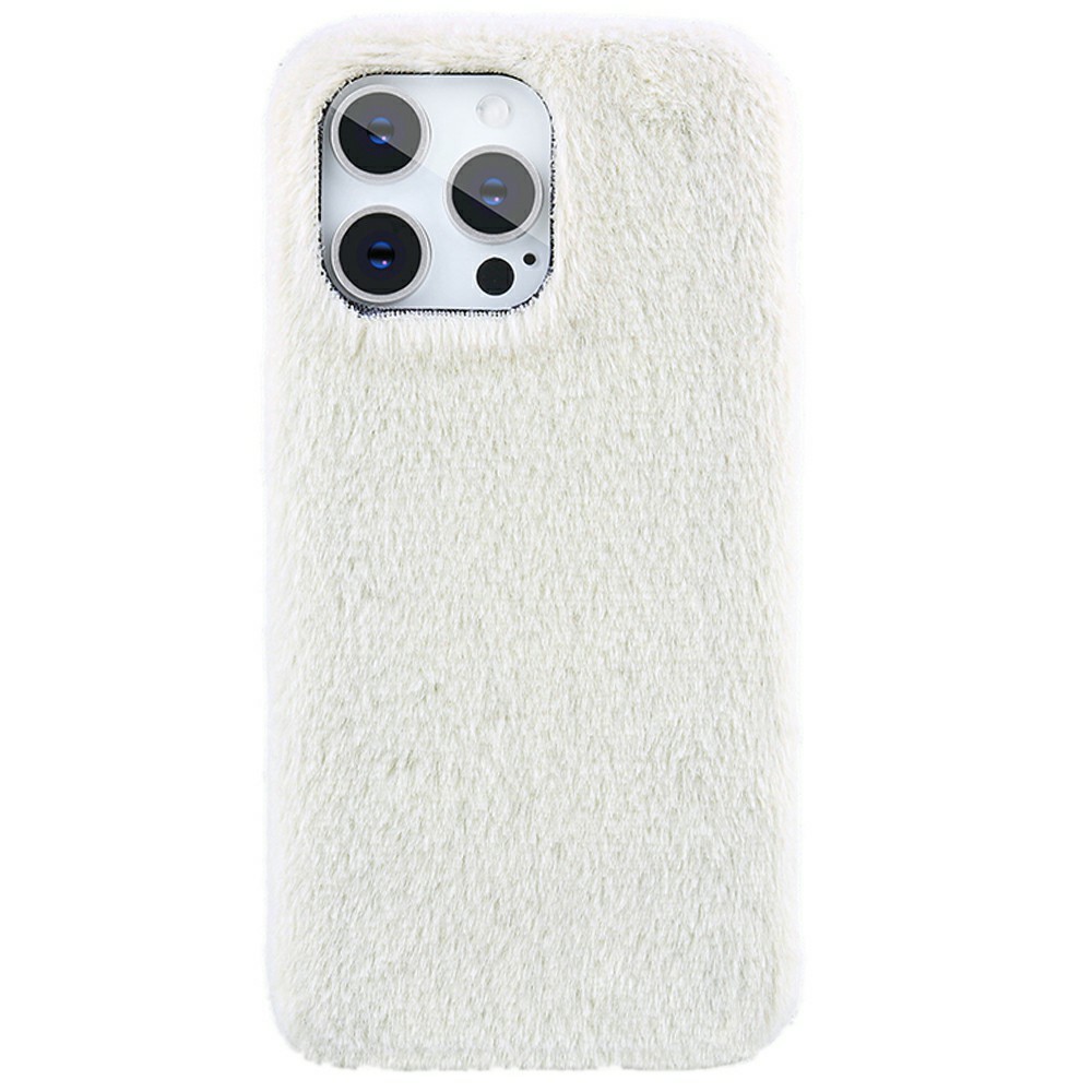 For iPhone 14 Pro Case Jade Fox Velvet Leather + PET Phone Protective Cover - White