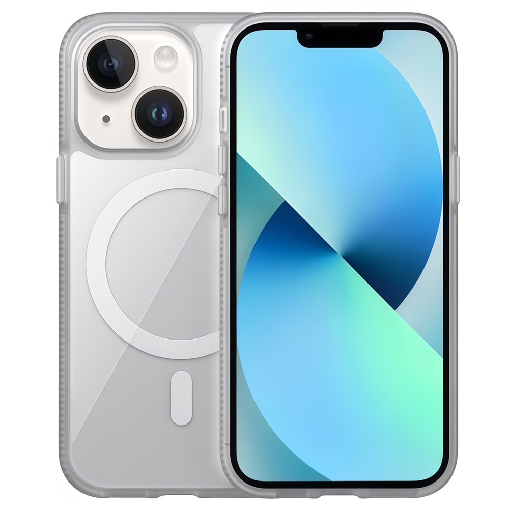 For iPhone 14 / 13 Case Compatible with MagSafe PC + TPU + PE Shockproof Mobile Cover - White