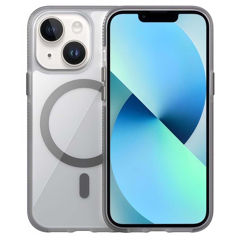 For iPhone 14 / 13 Case Compatible with MagSafe PC + TPU + PE Shockproof Mobile Cover - Grey