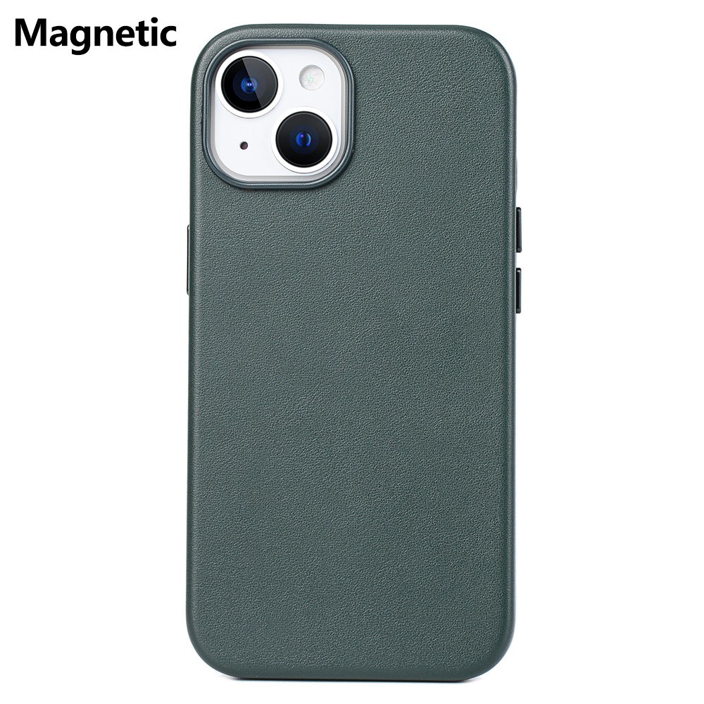 Bulk Purchasing For iPhone 14 Case Compatible with MagSafe PU + PC Phone Back Cover - Green