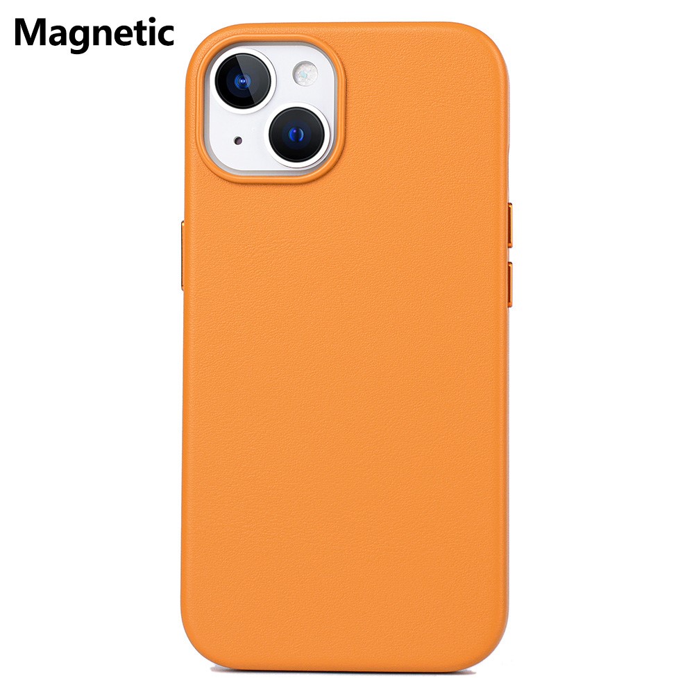 Bulk Purchasing For iPhone 14 Case Compatible with MagSafe PU + PC Phone Back Cover - Yellow