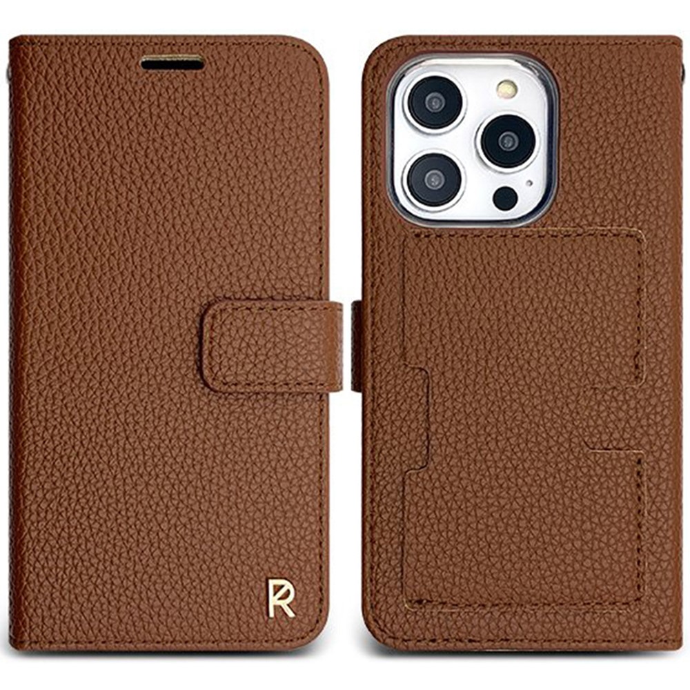 SIMPLY ROAR For iPhone 13 Pro Max Case with Wallet Card Holder Leather Phone Cover - Brown