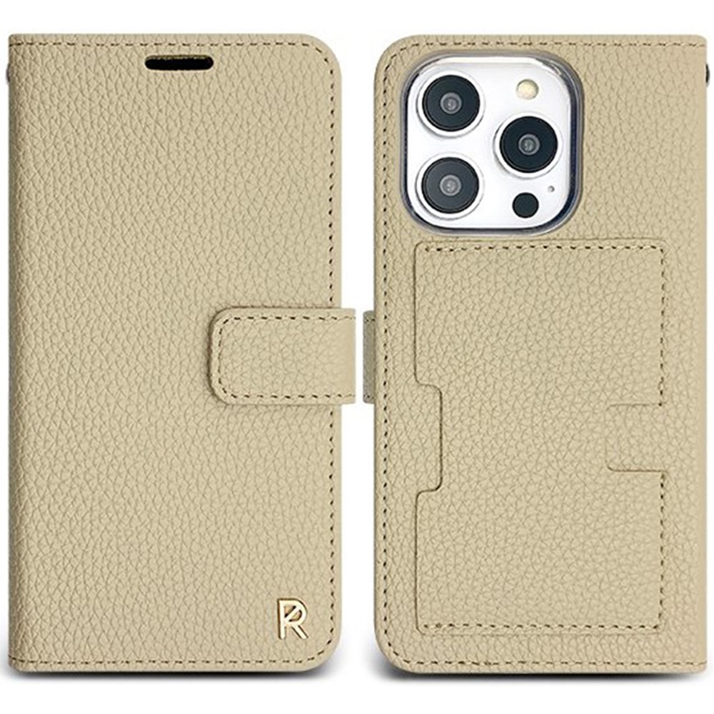 SIMPLY ROAR For iPhone 13 Pro Case with Wallet Card Holder Leather Phone Cover - Khaki