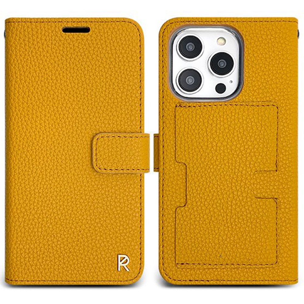 SIMPLY ROAR For iPhone 13 Pro Case with Wallet Card Holder Leather Phone Cover - Orange
