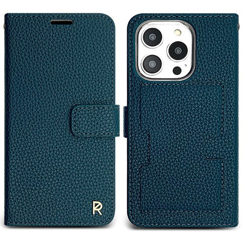 SIMPLY ROAR For iPhone 13 Pro Case with Wallet Card Holder Leather Phone Cover - Blue