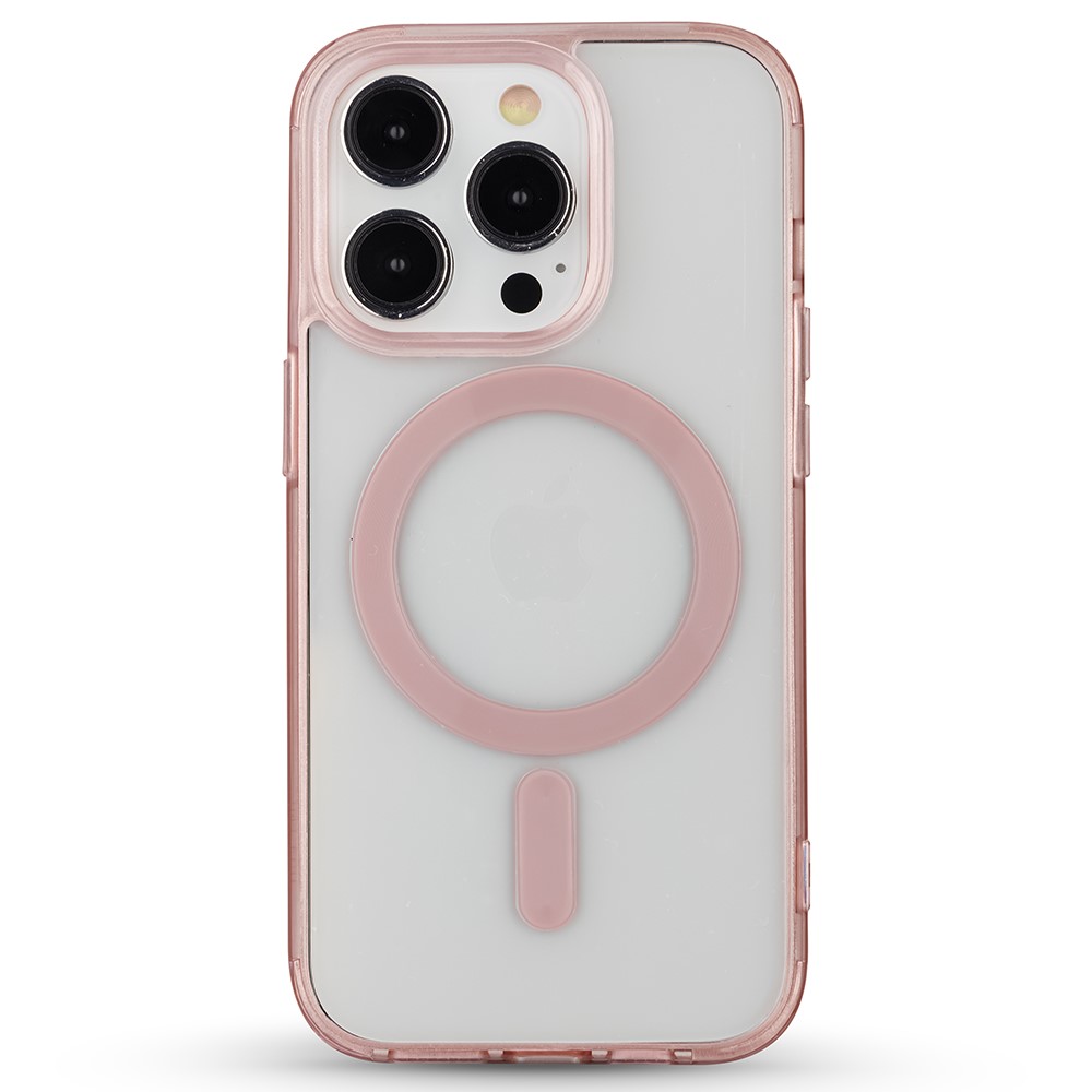 SIMPLY ROAR For iPhone 13 Pro Case Compatible with MagSafe Clear Phone Back Cover - Pink