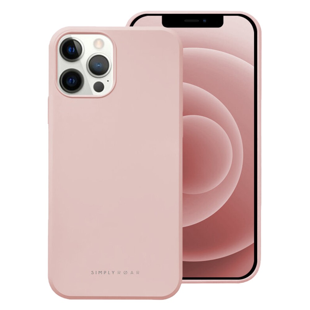 SIMPLY ROAR For iPhone 13 Pro Case Soft TPU Back Cover with Liquid Silicone-like Texture - Pink