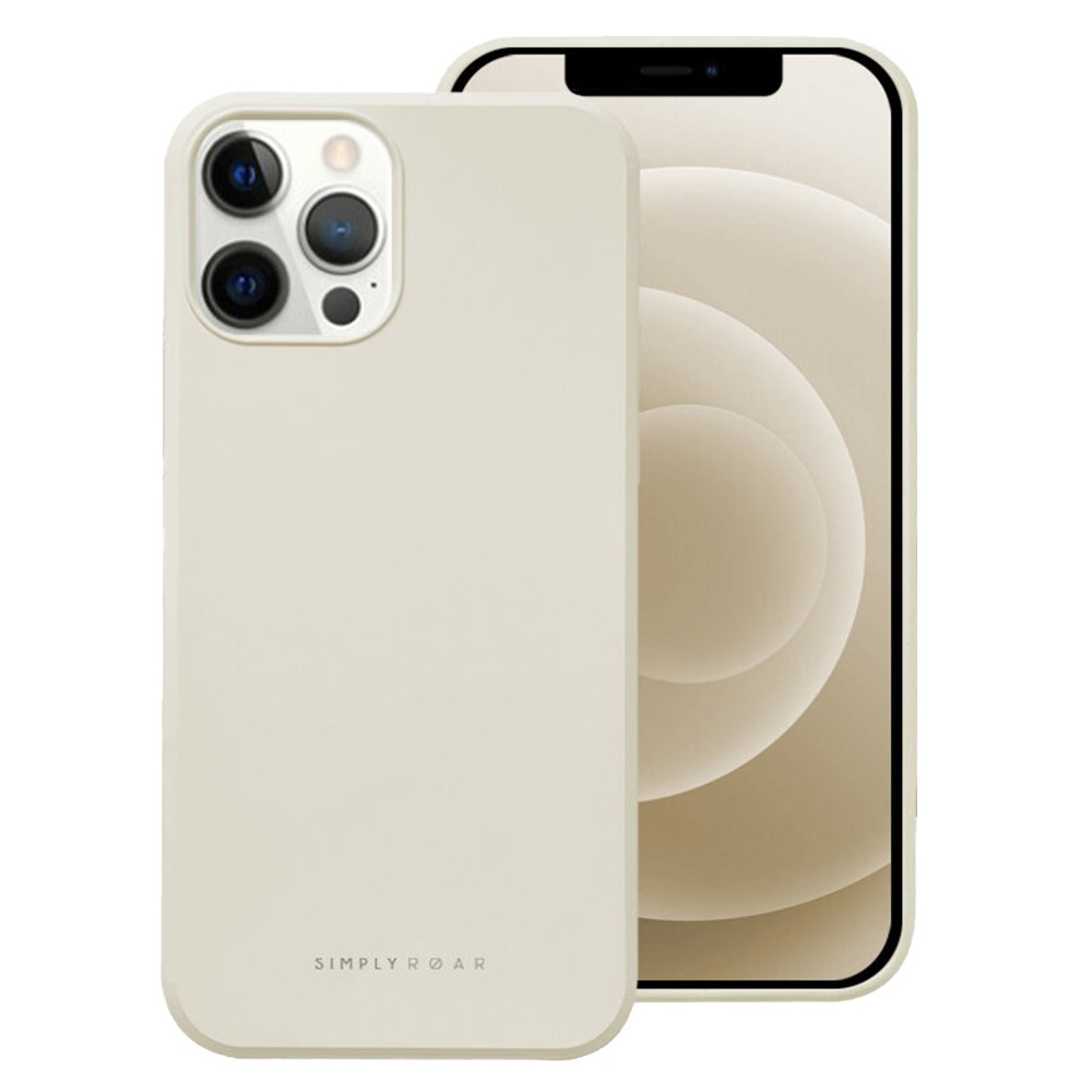 SIMPLY ROAR For iPhone 13 Pro Case Soft TPU Back Cover with Liquid Silicone-like Texture - Beige