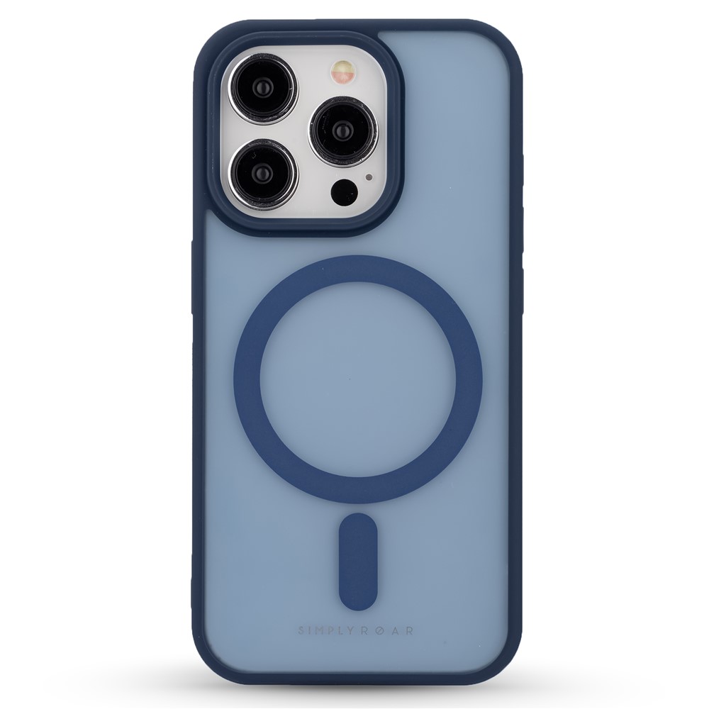 SIMPLY ROAR For iPhone 13 Pro Max Case Compatible with MagSafe PC + TPU Translucent Matte Phone Cover - Blue