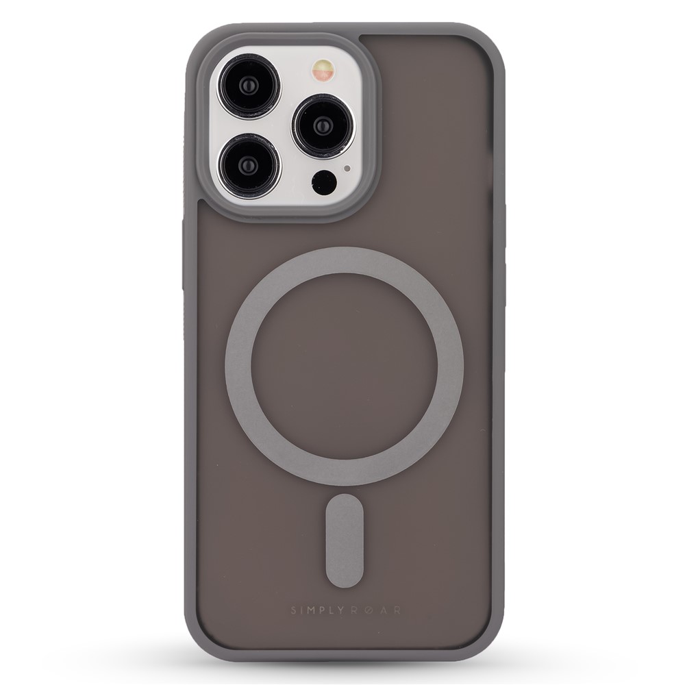 SIMPLY ROAR For iPhone 13 Pro Case Compatible with MagSafe PC + TPU Translucent Matte Phone Cover - Grey