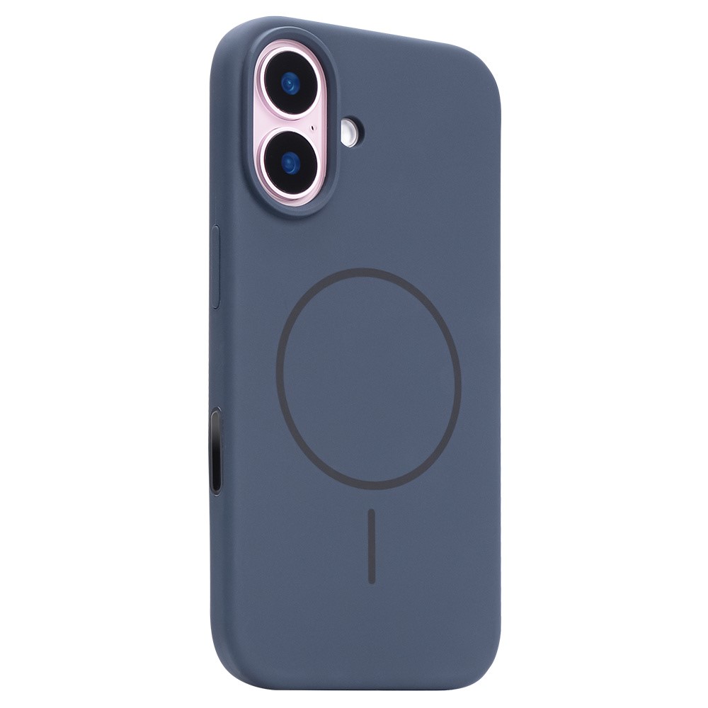 For iPhone 16 Plus Case Compatible with MagSafe Liquid Silicone Phone Back Cover with Camera Button - Black