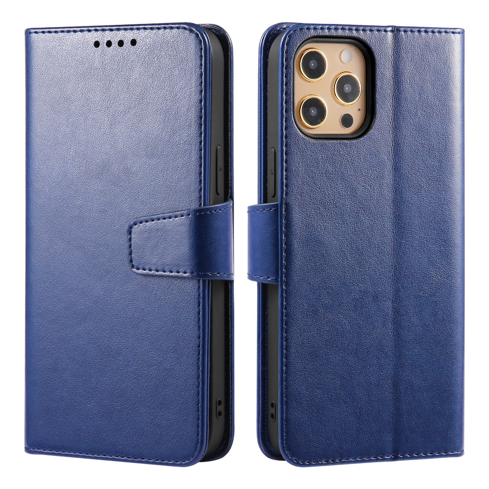 For iPhone 14 Pro Max Case Stand Card Holder Wallet Leather Phone Cover - Blue