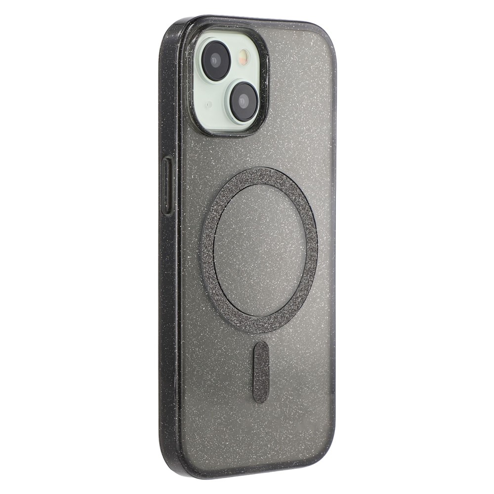 For iPhone 14 Case Compatible with MagSafe 2.0mm PC + TPU Glitter Phone Cover - Black