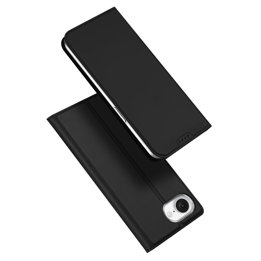 DUX DUCIS Skin Pro Series For iPhone 16e Case Leather Stand Cover Card Holder - Black