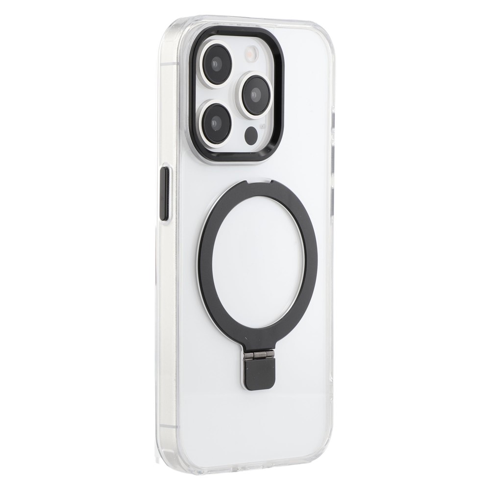 For iPhone 14 Pro Case Compatible with MagSafe Kickstand TPU + PC Clear Phone Cover - Black