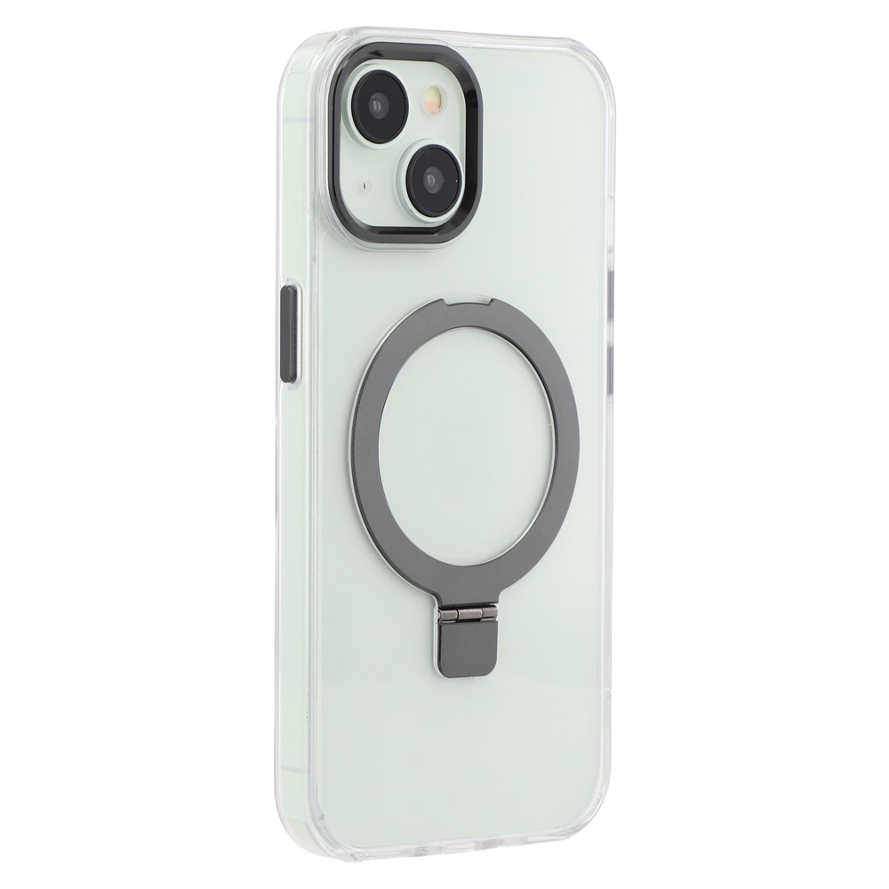 For iPhone 13 Case Compatible with MagSafe Kickstand TPU + PC Clear Phone Cover - Green