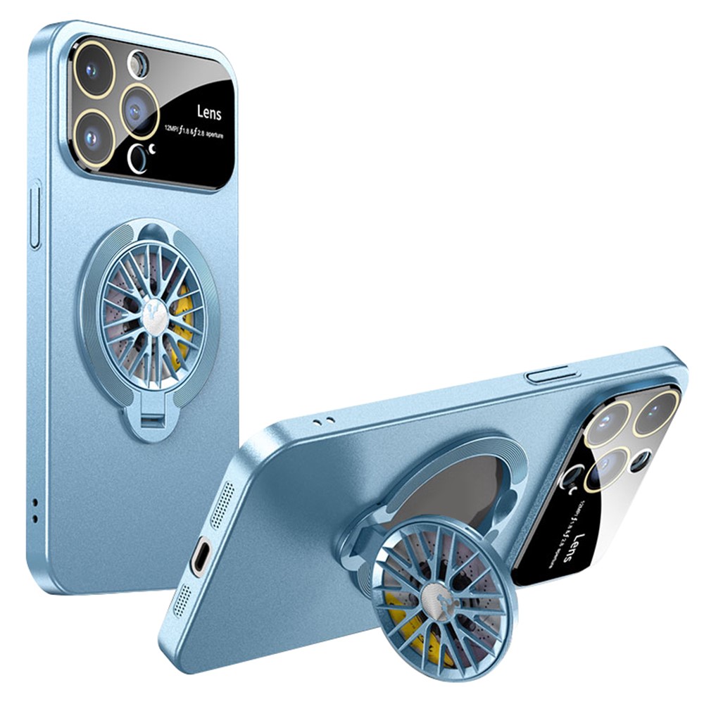 For iPhone 15 Pro Max Case Compatible with MagSafe Hard PC Kickstand Phone Cover - Blue