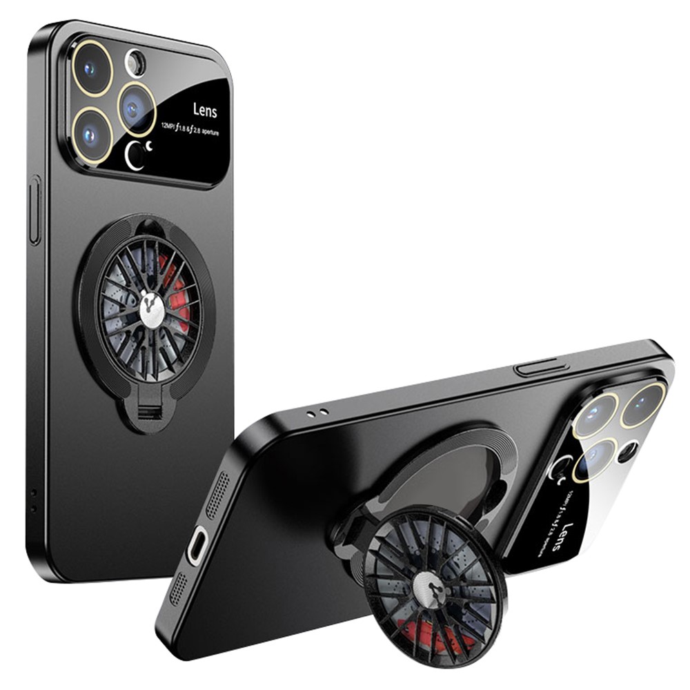 For iPhone 14 Pro Case Compatible with MagSafe Hard PC Kickstand Phone Cover - Black