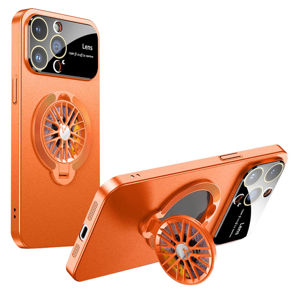 For iPhone 14 Pro Max Case Compatible with MagSafe Hard PC Kickstand Phone Cover - Orange