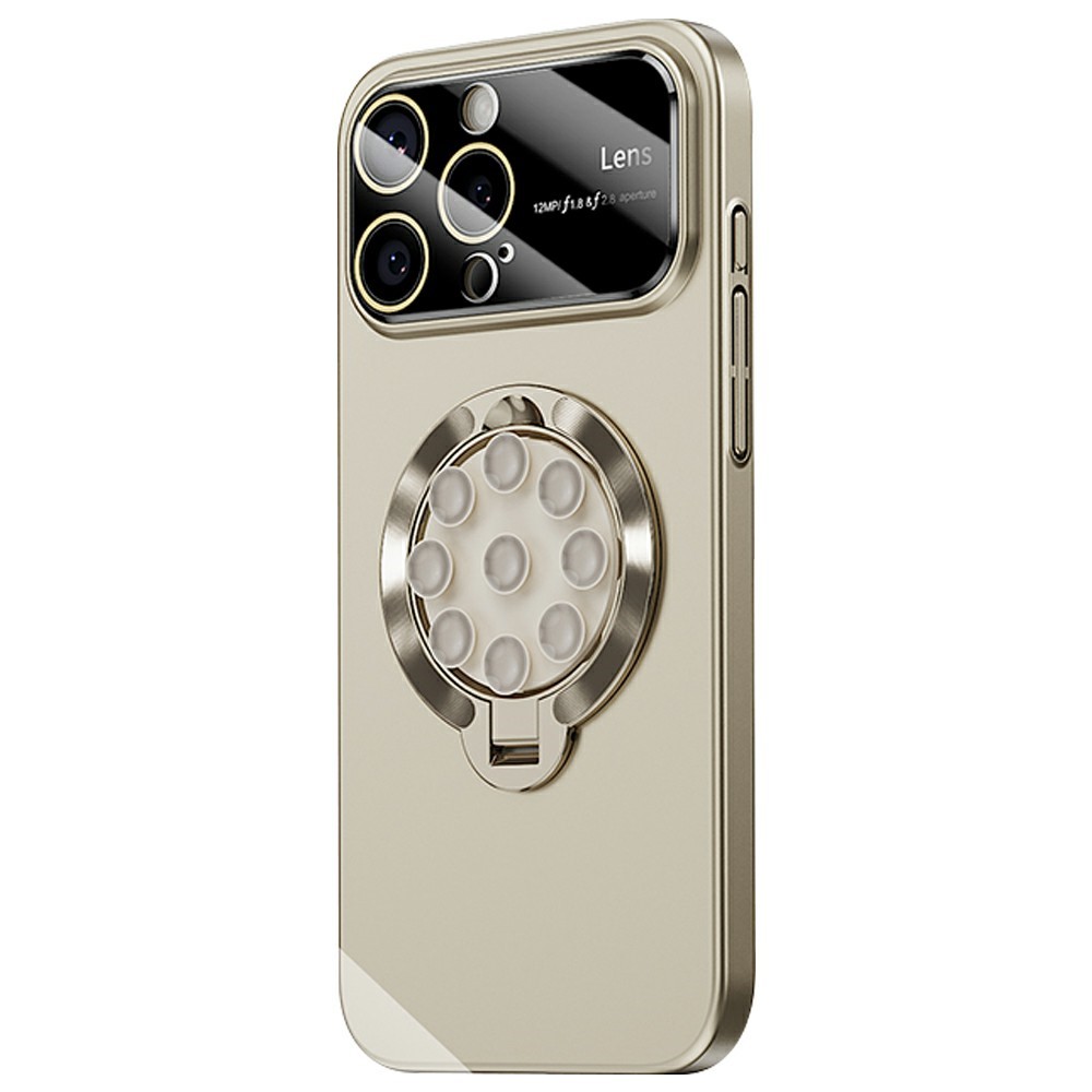 For iPhone 14 Pro Max Case Compatible with MagSafe Suction Cup Kickstand PC Phone Cover - Titanium