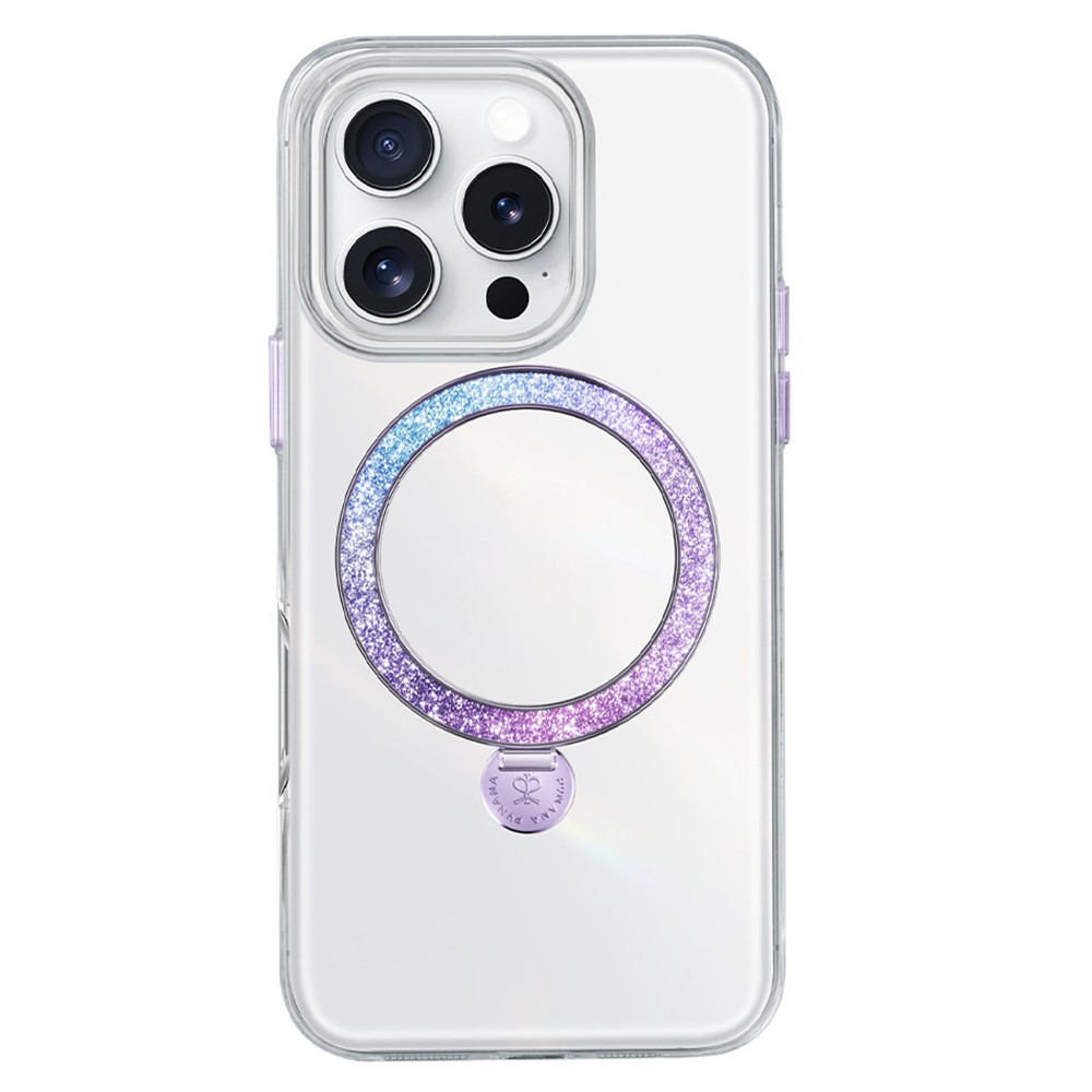 PYNANA PN-15G4 For iPhone 15 Pro Max Kickstand Cover Compatible with MagSafe PC + TPU Case - Purple