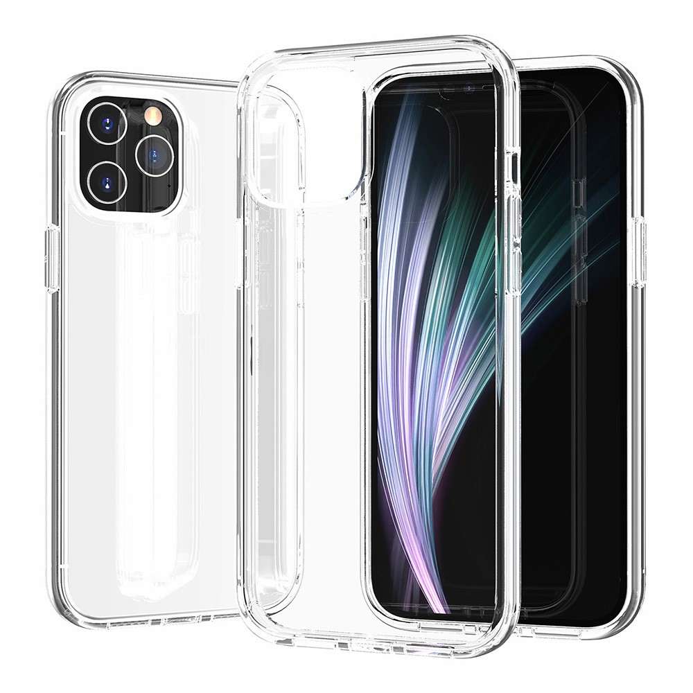 For iPhone 11 Pro Case PC + TPU Shockproof Clear Phone Cover - Transparent