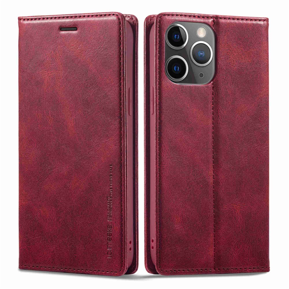 LC.IMEEKE Cell Phone Cover For iPhone 11 Pro Max 6.5 inch, RFID Blocking Magnetic Auto Closing PU Leather Phone Wallet Case Stand - Red