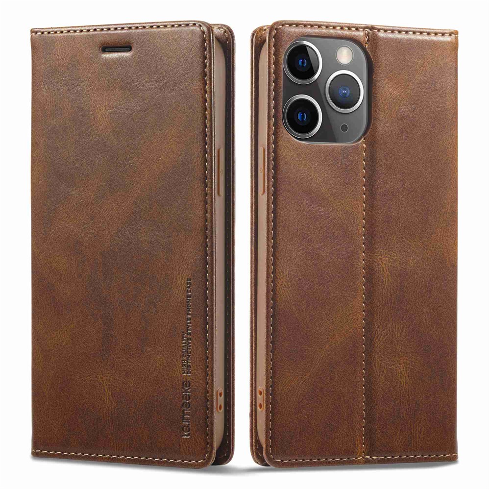 LC.IMEEKE Cell Phone Cover For iPhone 11 Pro Max 6.5 inch, RFID Blocking Magnetic Auto Closing PU Leather Phone Wallet Case Stand - Brown