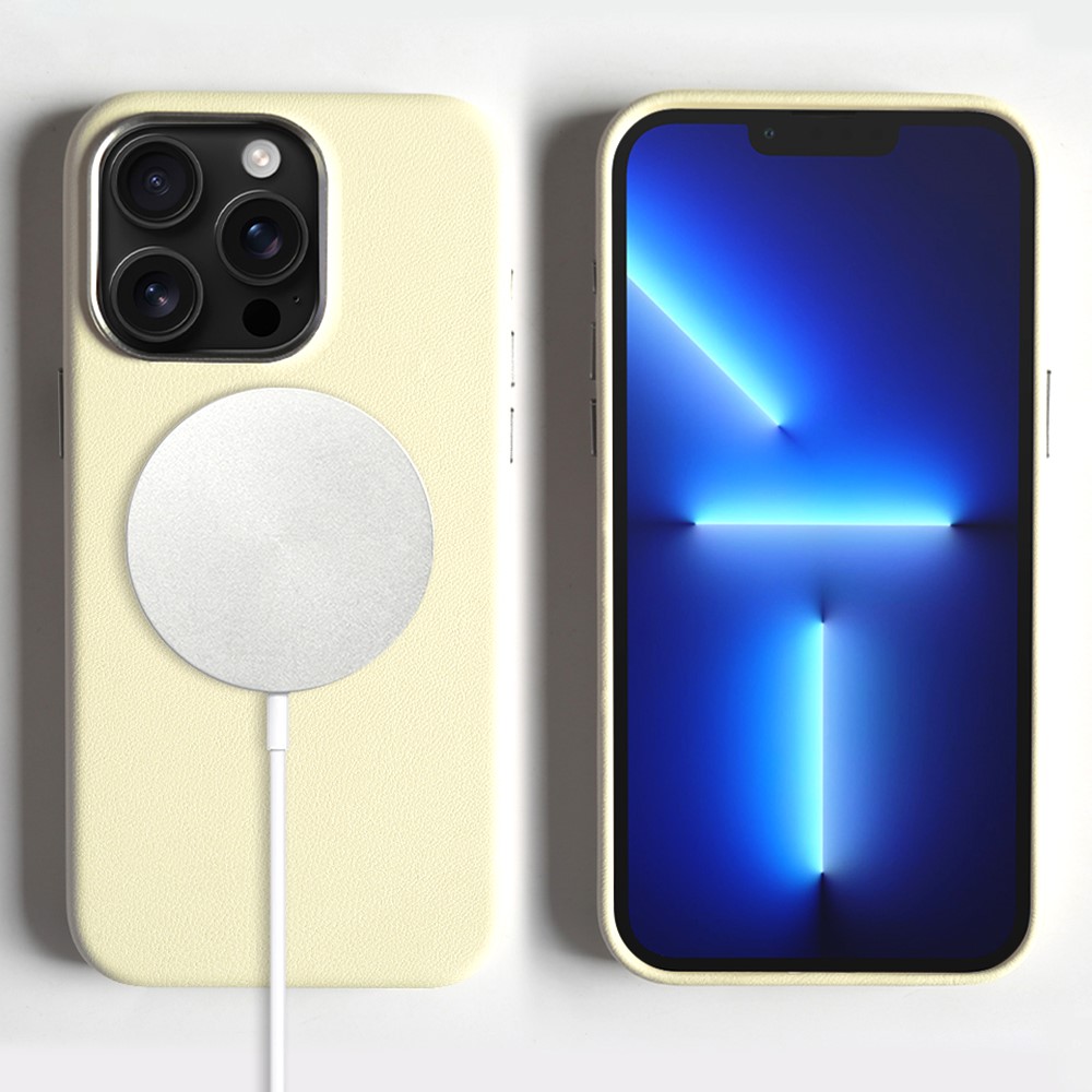 For iPhone 13 Pro Magnetic Case Eco-Friendly RPET Phone Back Cover GRS Certified - Beige