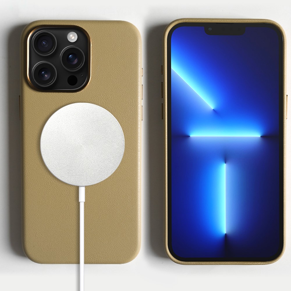 For iPhone 13 Pro Magnetic Case Eco-Friendly RPET Phone Back Cover GRS Certified - Khaki