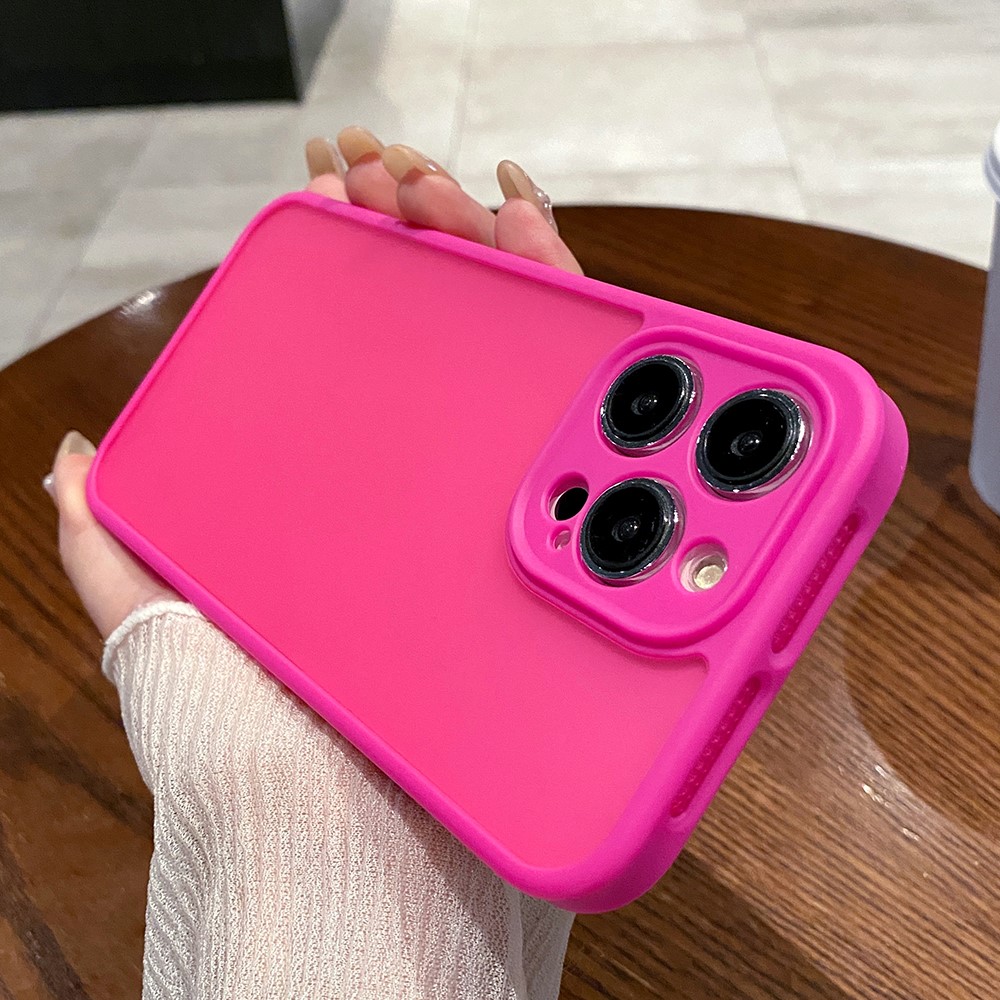 For iPhone 14 Pro Case PC + TPU Heat Dissipation Phone Back Cover Skin Touch - Rose