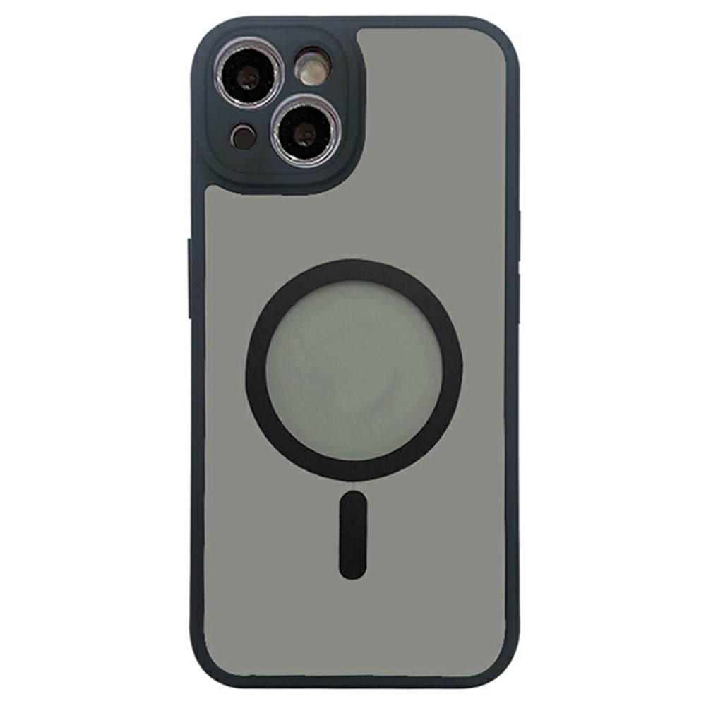 For iPhone 14 Case Compatible with MagSafe TPU + PC Skin Touch Matte Phone Cover - Black