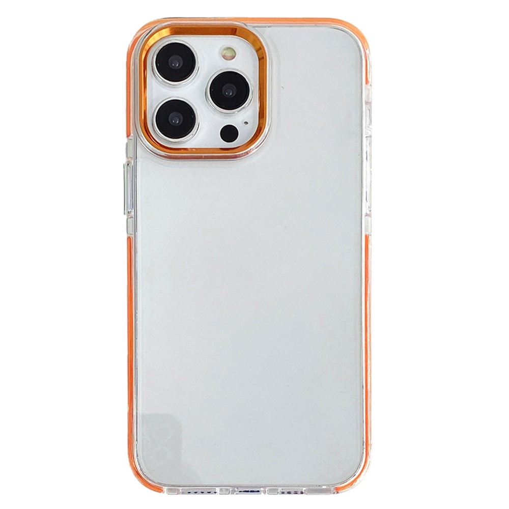 For iPhone 15 Pro Max Phone Case Ultra Clear Shockproof PC + TPU Back Cover - Orange